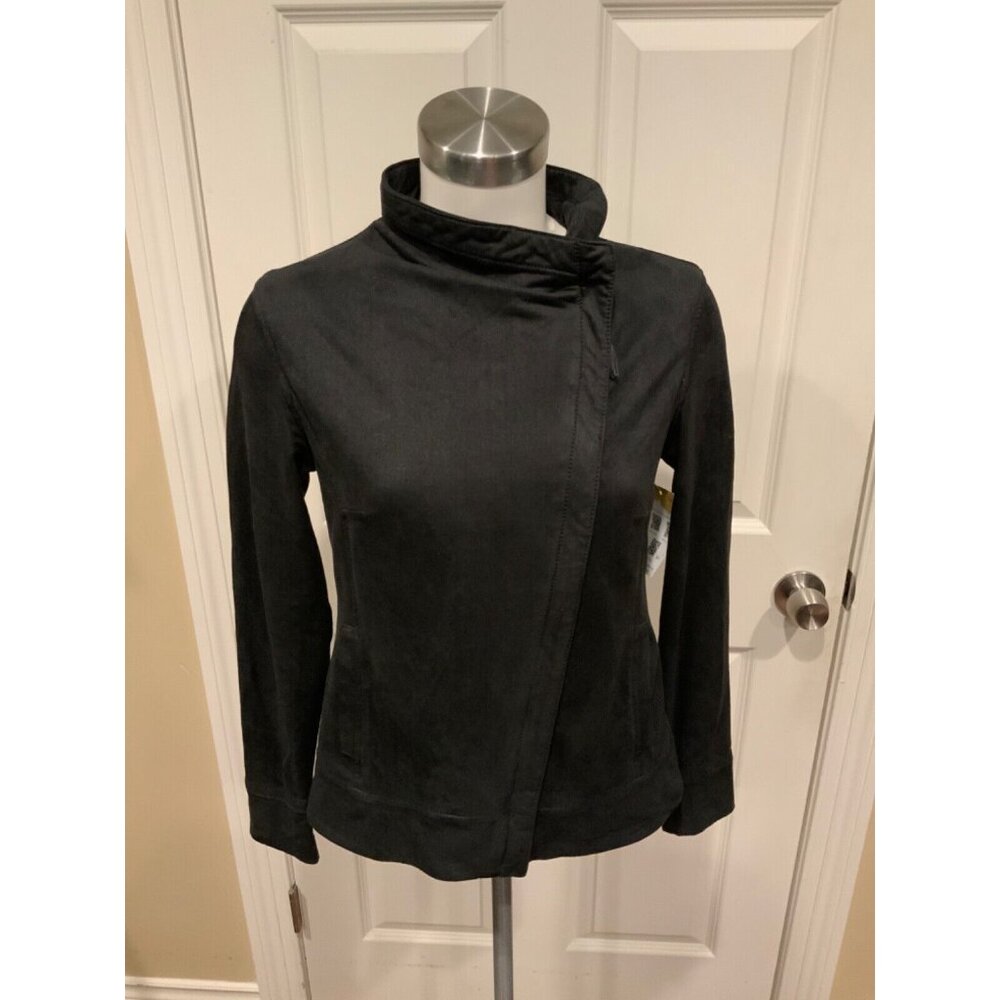 Marrakech Black Soft Asymmetrical Zip Moto Jacket, Size XS